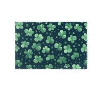 YYHWHJDE Raindrops On Clover Prints Placemats Set of 6 12x18in - Elevate Every Meal with Durable & Customizable Table Layers