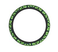 YYHWHJDE Raindrops On Clover Prints Quality Steering Wheel Grip - Quality Neoprene Cover for Universal Vehicle Protection