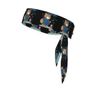 YYHWHJDE Rainy Day Bear Prints Sports Double-Sided Headscarf for Women and Men Adjustable for All Head Circumferences