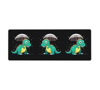 YYHWHJDE Rainy Day Dinosaur Prints Extra Large Mouse pad Mousepad 12x31.5in for Office Gaming Learning