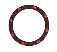 YYHWHJDE Rare Red Moon Prints Neoprene Steering Wheel Shield - Quality Grip & Durable Protection for All Vehicles