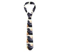 YYHWHJDE Ravens Picture Men's Necktie - Soft and Durable Polyester Fiber Tie for Business and Special Occasions, Black, One Size, Black, One size