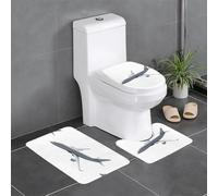 YYHWHJDE Record Dreams Printed Three Piece Set of Bathroom Floor mats, Bathroom Shower mats, Anti Slip Quick Drying