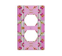 YYHWHJDE Rectangular Flower Pattern Double Socket Wall Panel Decorative is Durable and Suitable for Socket Light Switch Accessories 4.5x2.76in