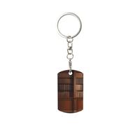 YYHWHJDE Rectangular Metal Keychain for Men and Women strong and sturdy Library Bookcase Picture