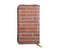 YYHWHJDE Red Brick Wall Texture Picture Quality Leather Long Clutch Wallet Designed for Fashion Girls and Women Stylish 7.48 x 4.13 in