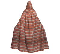 YYHWHJDE Red Brick Wall Texture Printing Halloween Adult Hooded Cloak for Parties and Costume Events