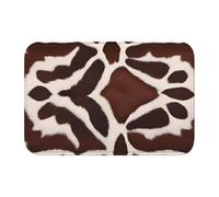 YYHWHJDE red Brown Cowhide Picture Anti Slip and Thickened Floor mat Suitable for bathrooms, bedrooms, Washable Carpet Floor mats 16X24 in