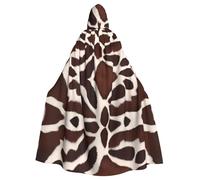 YYHWHJDE red brown cowhide Picture Halloween Adult Hooded Cloak for Role-Playing, Costumes, and Theme Parties