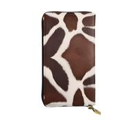YYHWHJDE red brown cowhide Picture Leather long clutch wallet Designed for fashion girls and women stylish and personalized 7.48 x 4.13 in, Black, One Size