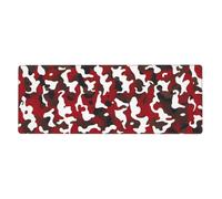 YYHWHJDE Red Camo Prints Extra Large Mouse pad Mousepad 12x31.5in for Office Gaming Learning
