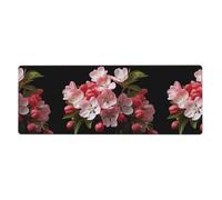 YYHWHJDE Red Cherry Blossom Pattern Extra Large Mouse Pad, Computer Office Anti Slip Gaming Keyboard Thickened Version 12x31.5in