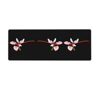 YYHWHJDE Red Dragonfly on Morning Glory Prints Extra Large Mouse pad Mousepad 12x31.5in for Office Gaming Learning
