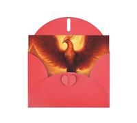 YYHWHJDE Red Greeting Card beautiful phoenix Prints for Christmas, Children's Birthday, Valentine's Day, and Party Invitation