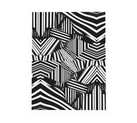 YYHWHJDE Red Greeting Card Black and white geometric lines Prints for Christmas, Children's Birthday, Valentine's Day, and Party Invitation