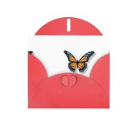 YYHWHJDE Red Greeting Card Butterfly on the star Pattern for Festive Birthday Party Invitation