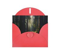 YYHWHJDE Red Greeting Card California redwood forest Pattern for Christmas, Children's Birthday, Valentine's Day, and Party Invitation