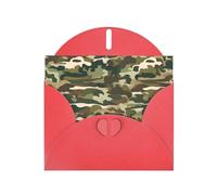 YYHWHJDE Red Greeting Card Camo Woodland Camoflage Prints for Christmas, Children's Birthday, Valentine's Day, and Party Invitation