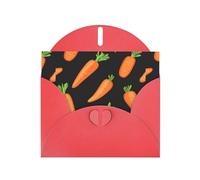 YYHWHJDE Red Greeting Card Carrot Display Pattern Perfect for Valentine's Day, Wedding Anniversary & Party Invitations