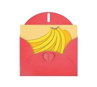 YYHWHJDE Red Greeting Card cartoon banana Prints for Christmas, Children's Birthday, Valentine's Day, and Party Invitation