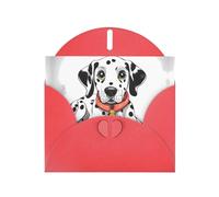 YYHWHJDE Red Greeting Card Cartoon Dalmatian Prints for Christmas, Children's Birthday, Valentine's Day, and Party Invitation