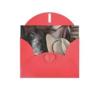 YYHWHJDE Red Greeting Card Cowboy Black Hat Western Boots Prints for Christmas, Children's Birthday, Valentine's Day, and Party Invitation
