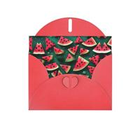 YYHWHJDE Red Greeting Card Dream Watermelon Pattern for Christmas, Children's Birthday, Valentine's Day, and Party Invitation