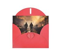 YYHWHJDE Red Greeting Card Firefighters fighting fires Prints for Christmas, Children's Birthday, Valentine's Day, and Party Invitation