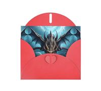 YYHWHJDE Red Greeting Card Flying Dragon Pattern Perfect for Valentine's Day, Wedding Anniversary & Party Invitations