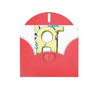 YYHWHJDE Red Greeting Card Graffiti on letters Pattern for Christmas, Children's Birthday, Valentine's Day, and Party Invitation