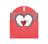 YYHWHJDE Red Greeting Card Have A Loving Heart Pattern Perfect for Valentine's Day, Wedding Anniversary & Party Invitations