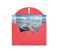 YYHWHJDE Red Greeting Card Ink Fish On The Sea Stall Pattern Perfect for Valentine's Day, Wedding Anniversary & Party Invitations