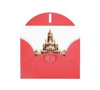 YYHWHJDE Red Greeting Card Luxurious Chocolate Palace Pattern for Festive Birthday Party Invitation