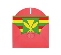 YYHWHJDE Red Greeting Card Native Hawaiian Flag Prints for Christmas, Children's Birthday, Valentine's Day, and Party Invitation