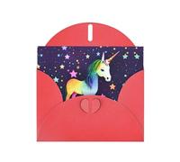 YYHWHJDE Red Greeting Card One-horse star Pattern for Festive Birthday Party Invitation