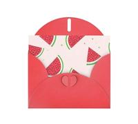 YYHWHJDE Red Greeting Card Pink watermelon Prints for Christmas, Children's Birthday, Valentine's Day, and Party Invitation