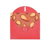 YYHWHJDE Red Greeting Card Pure Background Papaya Pattern Perfect for Valentine's Day, Wedding Anniversary & Party Invitations