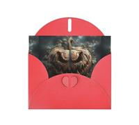 YYHWHJDE Red Greeting Card Raven Pumpkin Pattern Perfect for Valentine's Day, Wedding Anniversary & Party Invitations