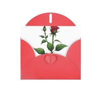 YYHWHJDE Red Greeting Card Rose With Thorns Picture for Festive Birthday Party Invitation
