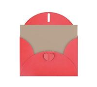 YYHWHJDE Red Greeting Card Solid color light brown Prints for Christmas, Children's Birthday, Valentine's Day, and Party Invitation