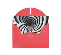 YYHWHJDE Red Greeting Card spiral optical illusion gif Prints for Christmas, Children's Birthday, Valentine's Day, and Party Invitation