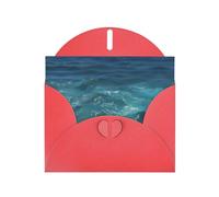 YYHWHJDE Red Greeting Card The Deep Ocean Pattern for Christmas, Children's Birthday, Valentine's Day, and Party Invitation