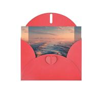 YYHWHJDE Red Greeting Card The Endless Sea Pattern Perfect for Valentine's Day, Wedding Anniversary & Party Invitations