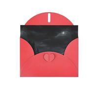 YYHWHJDE Red Greeting Card The Vast Night Pattern for Christmas, Children's Birthday, Valentine's Day, and Party Invitation