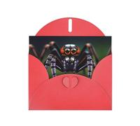 YYHWHJDE Red Greeting Card Tropical rainforest spiders Pattern for Christmas, Children's Birthday, Valentine's Day, and Party Invitation