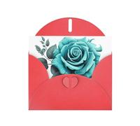 YYHWHJDE Red Greeting Card turquoise grey rose Pattern for Festive Birthday Party Invitation