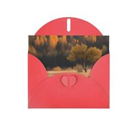 YYHWHJDE Red Greeting Card Wildlife Hunting Deer Bear Elk Pattern for Christmas, Children's Birthday, Valentine's Day, and Party Invitation