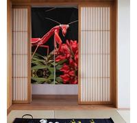 YYHWHJDE Red Long-Tailed Mantis Pattern Curtain two Pieces Spliced 34x56in Fabric curtains, room dividers Fabric, Smooth & Not Easily Wrinkled