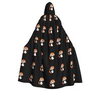 YYHWHJDE Red panda holding a plate Picture Halloween Adult Hooded Cloak for Role-Playing, Costumes, and Theme Parties