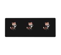 YYHWHJDE Red Panda Holding a Skull Prints Extra Large Mouse pad Mousepad 12x31.5in for Desktop Computers, laptops, Personal Computers